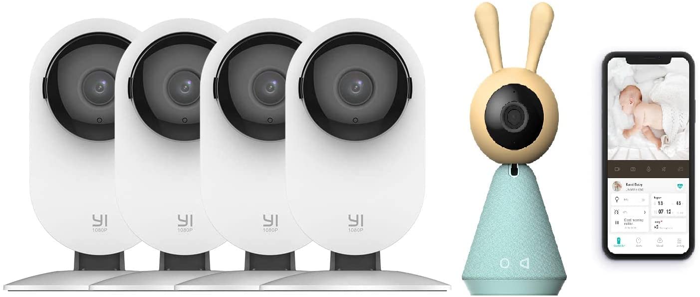 YI 4PC Home Security Camera and Smart Baby Monitor with Camera